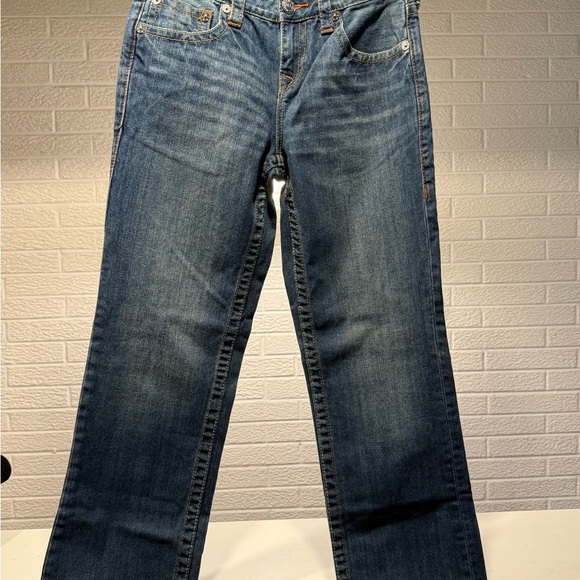 True Religion Blue Straight Leg Jeans - Picture 1 of 4